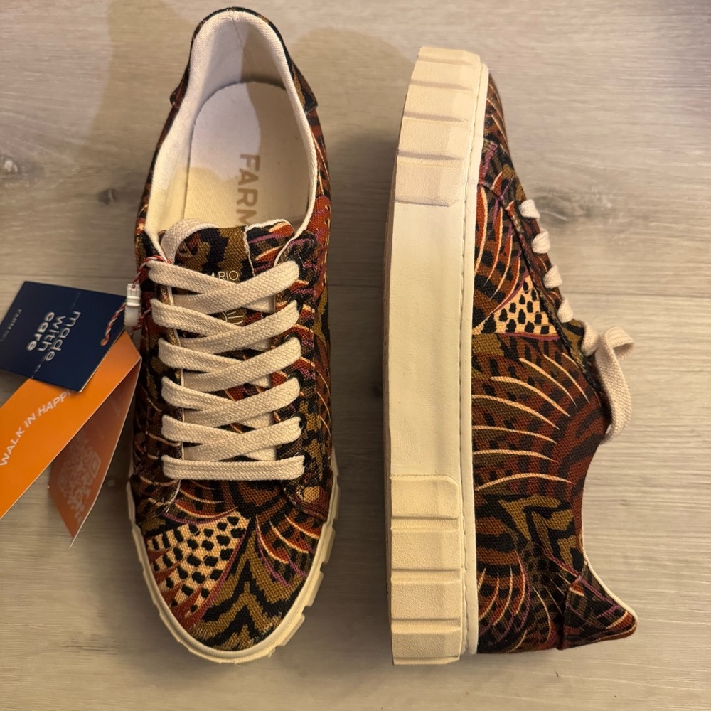 FARM Rio Multicolor Patterned Platform Sneakers